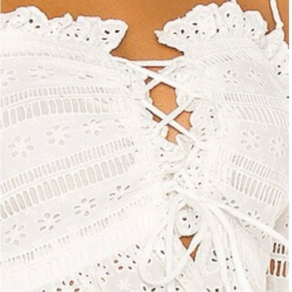 🚨Final Sale🚨!! NWT Pilyq Rocco Water Lilly Lace Up Top - Picture 4 of 7